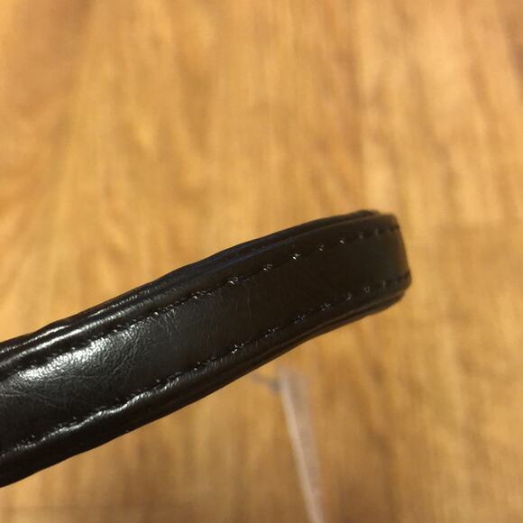 Martha Stewart Black and Silver Leather Buckle Dog Collar Size 14 - Picture 3 of 10